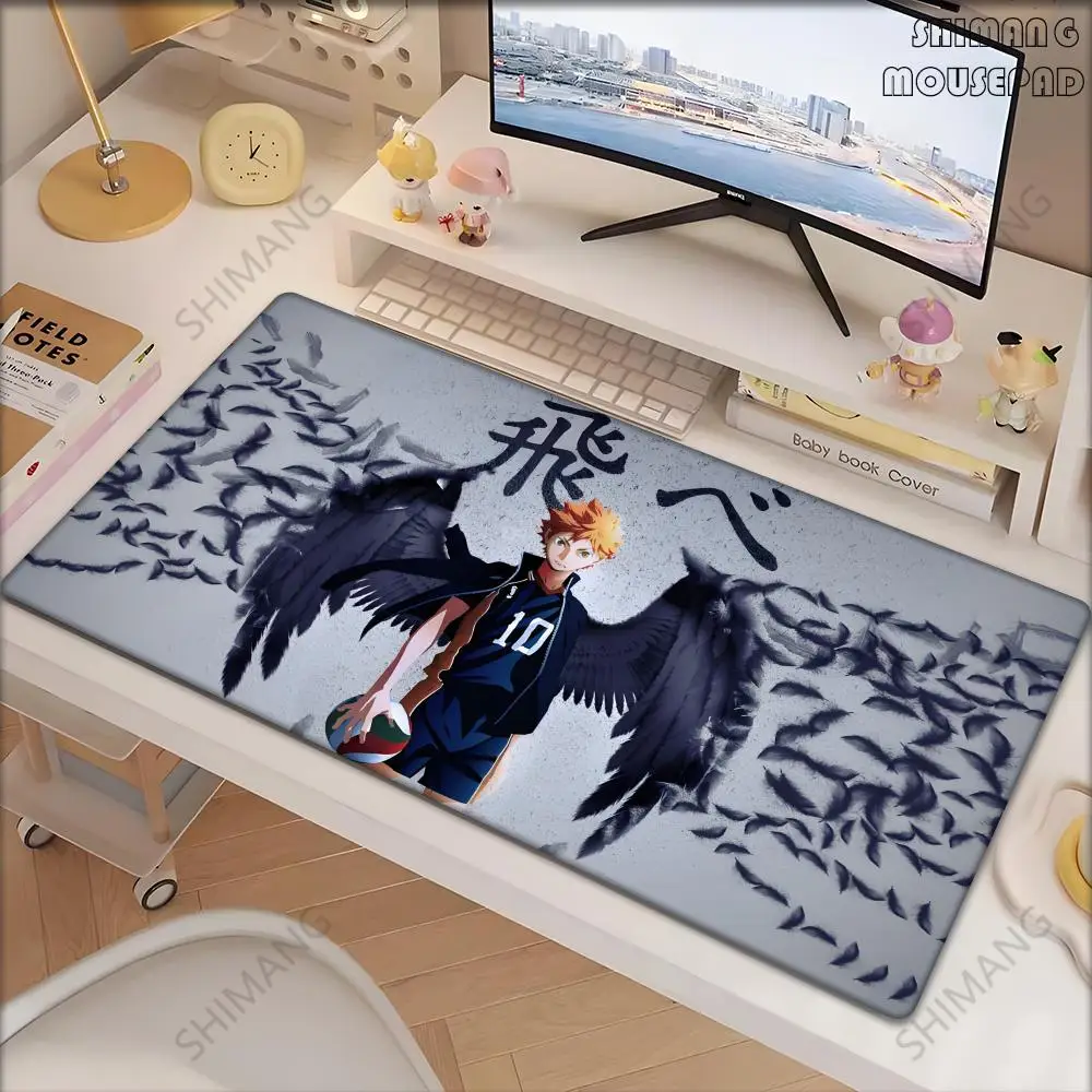 

Large PC Mousepad Anime H-Haikyuu Mouse Mat HD Keyboard Gameing Mouse Pad XXL Laptop E-Sport Playmat 900x400mm Office Rubber Rug