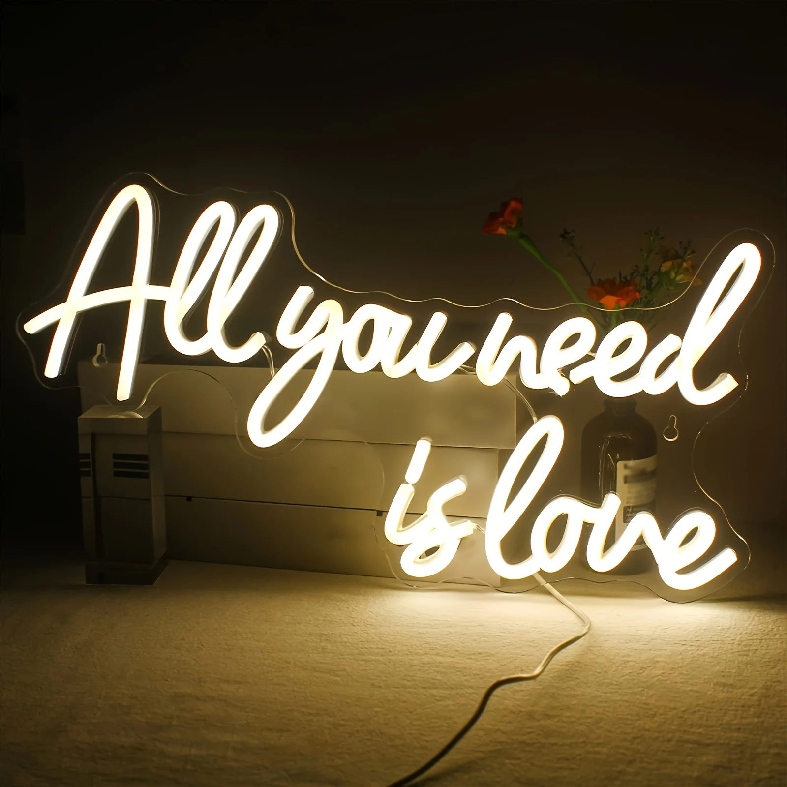 All You Need Is Love Neon Sign LED Night Light USB for Wall Decor USB Powered for Bedroom Party Birthday Wedding Party Gifts