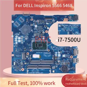 LA-D871P para dell inspiron 5566 placa-mãe do portátil bal60 CN-0J922J j922J CN-02PX9P i3 i5 i7-7th gen cpu ddr4 notebook mainboard