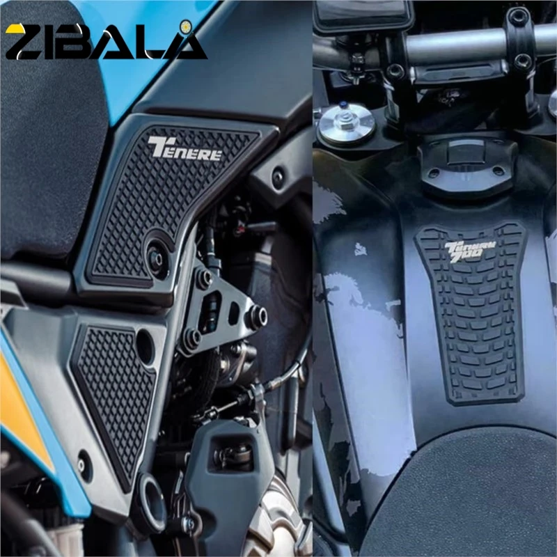 For YAMAHA TENERE 700 Rally T700 T 700 XTZ 690 2019-2023 Motorcycle Non-slip Side Fuel Tank Stickers Waterproof Pad Stickers