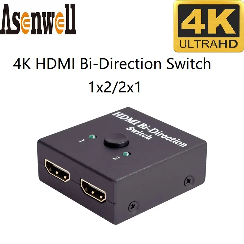 1080P 3D Video Audio Selector for PS4/5 4K HDMI AB Switch Splitter 2 In 1 1 to 2 HDMI-compatible Bi-direction Switcher Splitter