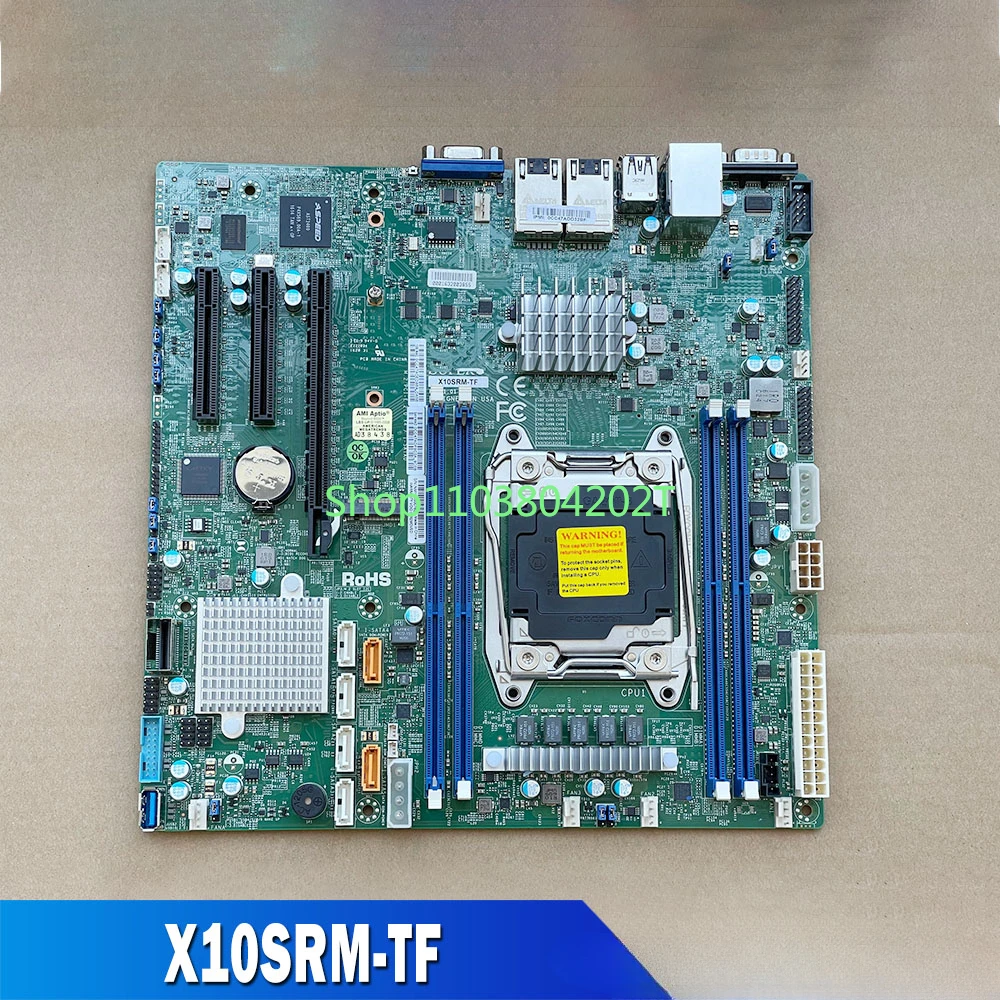 

For Supermicro LGA2011 Server Motherboard C612 Dual Gigabit Support E5-2600/1600 v4 / v3 Dual 10GBase-T LAN Ports X10SRM-TF