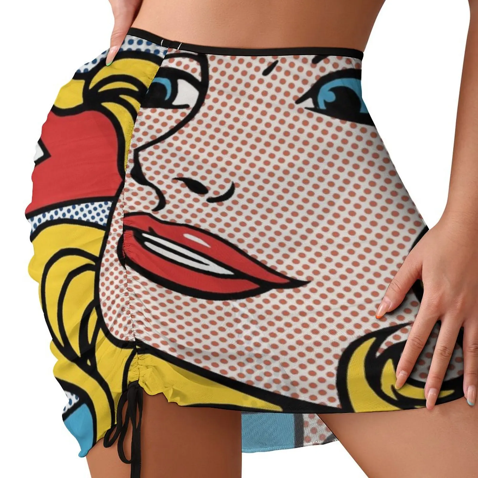 

I'm a Cosmopolitan Kind of Girl! lichtenstein inspired girl Pop Art Beach skirt for women
