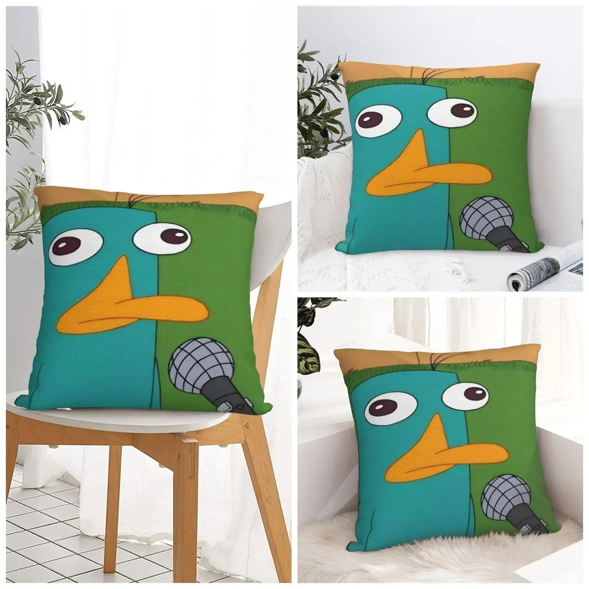 كيس وسادة بيري خلد الماء غطاء وسادة مربع P-Phineas وF-FerbS تصميم سادات ل أريكة غرفة نوم ديكور المنزل