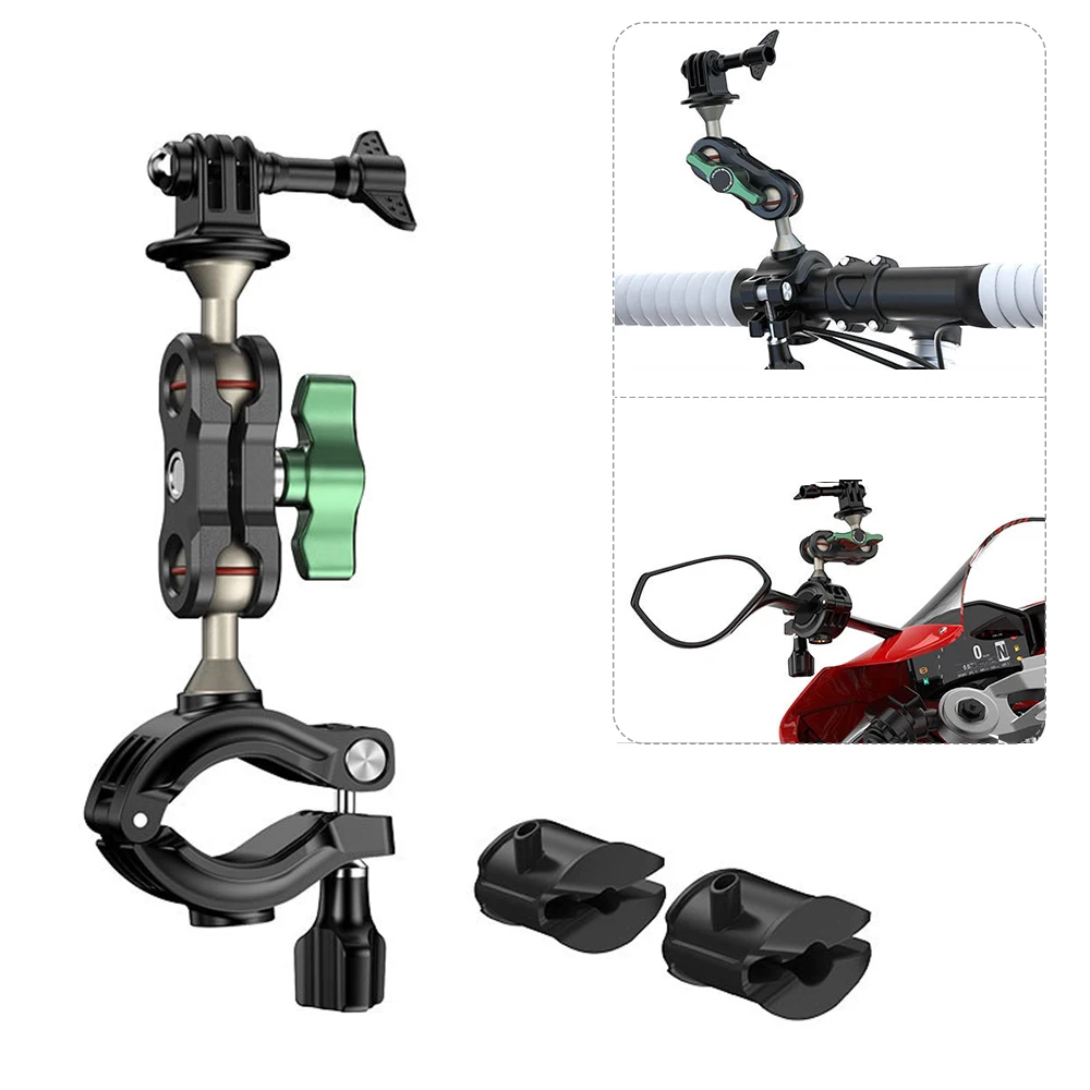 Universal Motorcycle Bike Handlebar Mount Bracket Adjustable Camera Holder for Insta360 One X2 X3 Cycling Support Rack