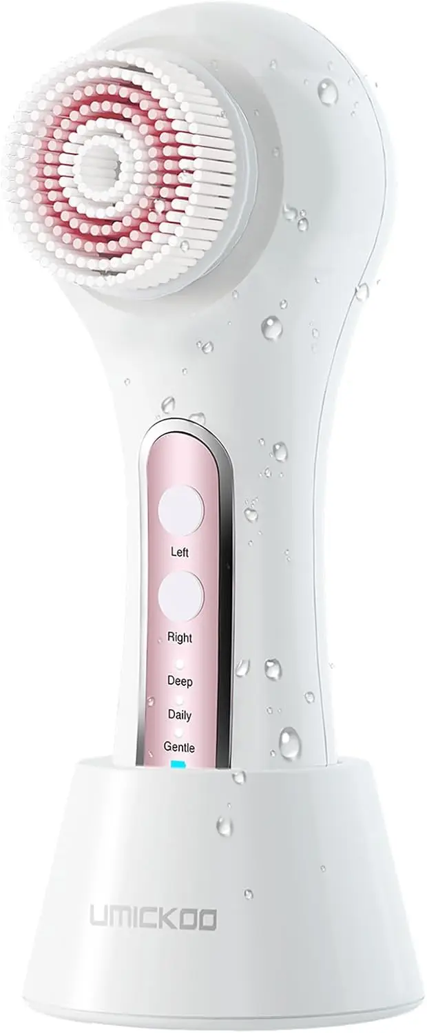 

Перезаряжаемая очищающая щетка для лица с двусторонним вращением, 3 режимами, время работы на 30 дней, водонепроницаемость IPX7 для всех типов кожи