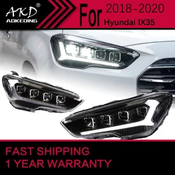 Car Lights for Hyundai IX35 LED Headlight 2018-2020 IX35 Head Lamp Drl Projector Lens Automotive Accessories