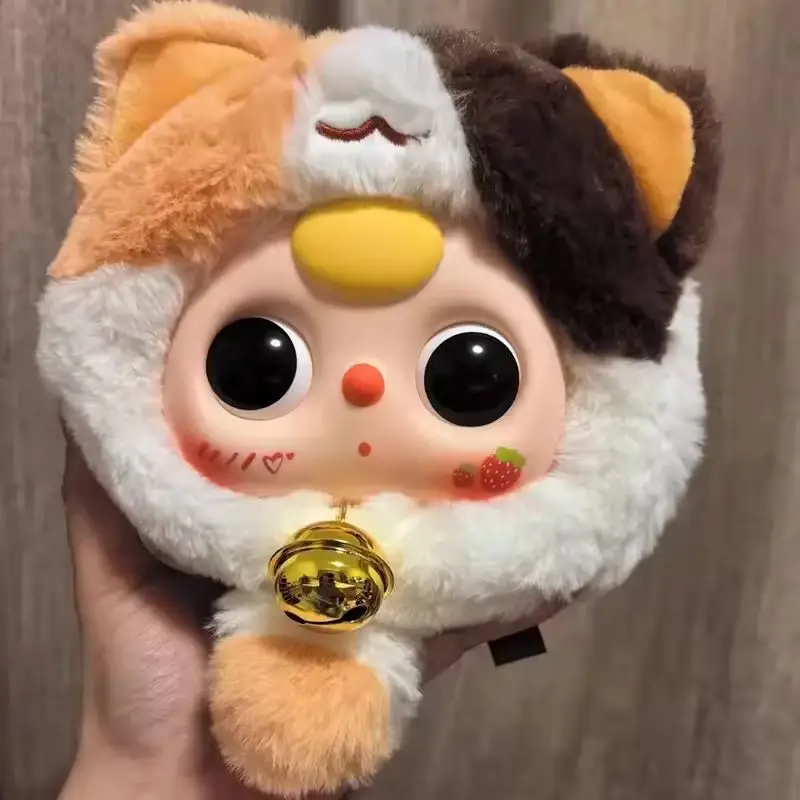 Bébé trois chat chanceux sac à fermeture éclair série boîte aveugle mignon vinyle poupée décoration sac à dos pendentif boîte mystère fille Surprise cadeau de noël