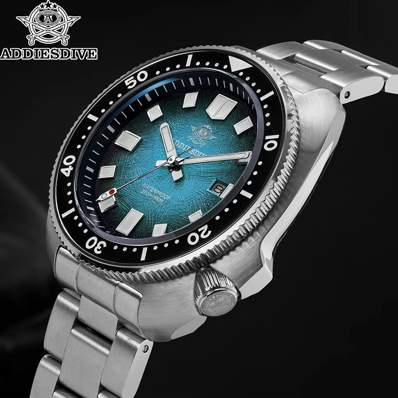 ADDIESDIVE Quartz Watches For Men Sapphire Glass 41mm AR Coated 200M Waterproof Diver Watch BGW9 Luminous Man Watch New AD2511