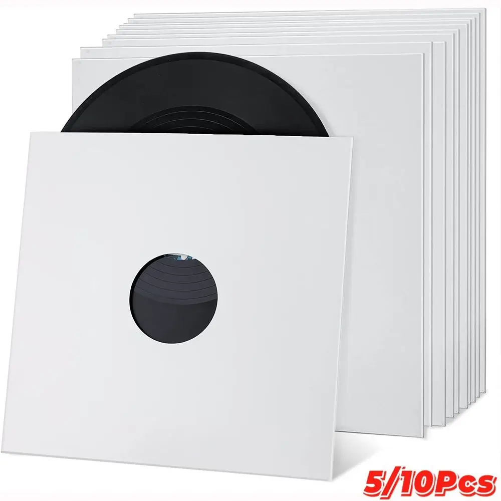 New 7/10/12 Inch Vinyl Record LP Jackets Kraft Paper White Album Covers Cardboard Vinyl Record Covers