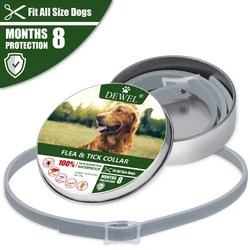 Dewel Pet Mosquitoe Repellent Collar Dog Antiparasitic Collar Anti Flea Tick Collar Dog Cat 8 Months Protection Dog Accessorie