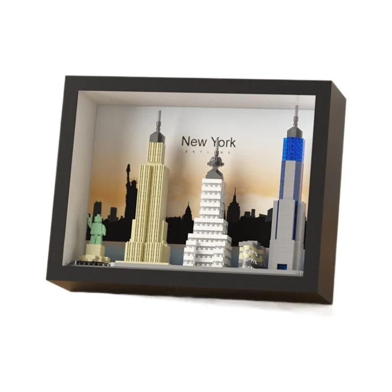 World Renowned Architecture, Shanghai, Paris, Dubai Skyline, Building Blocks, Ornaments, Toys, Gifts, Pendants, Birthday Gifts