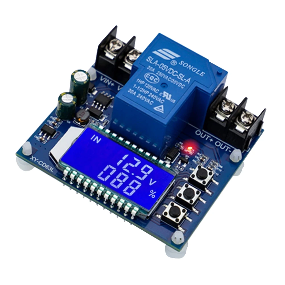 XY-CD63L Under-Voltage Deficit Protector 30A DC6-60V Charging Discharging Protection Board LCD Display Over Discharge Protection