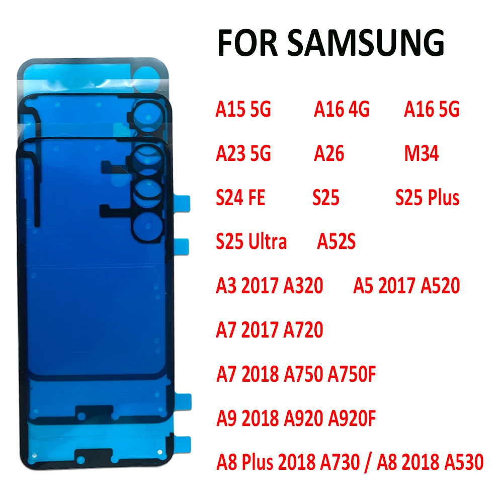 Waterproof For Samsung S25 Plus Ultra A15 A16 A23 A26 4G 5G M34 Phone Housing Case Glue Adhesive Battery Back Cover Tape Sticker