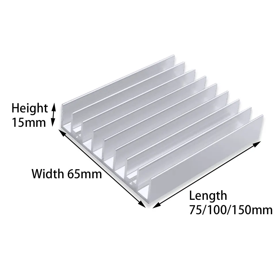 LED Heat Sink Aluminum Alloy 75x65x15mm Heatsink Radiator Speed Controller Circuit Board LED Driver Aluminum Block