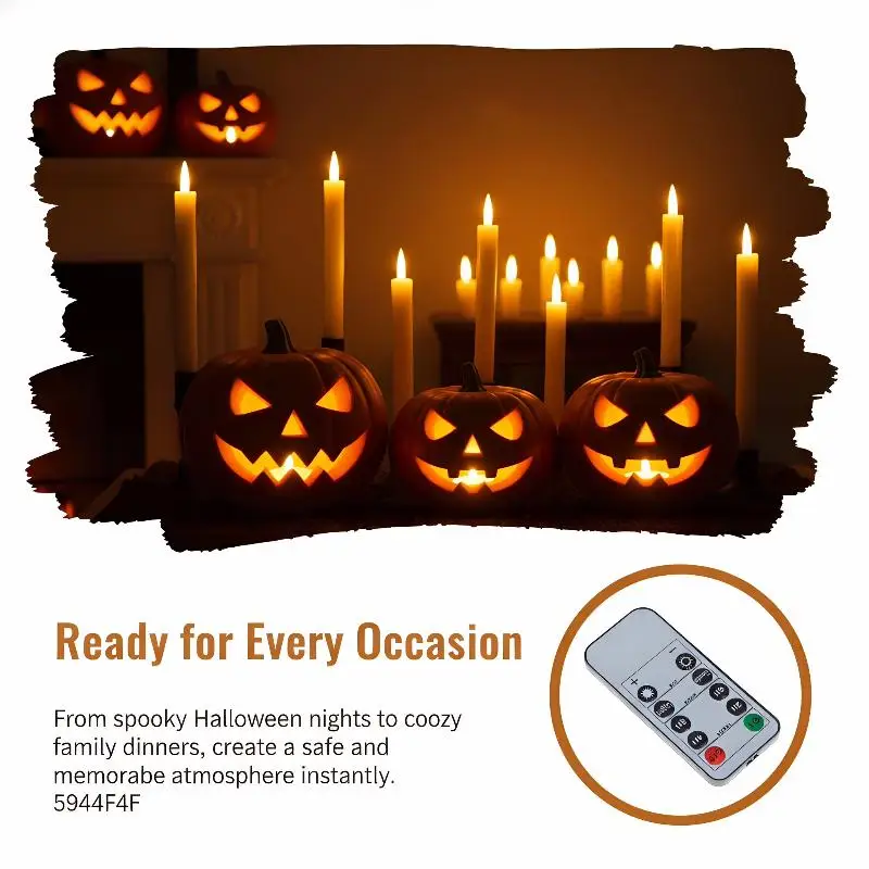 LED Candle Remote Control 10-Key Battery Operated Remote Control With Timer For Realistic Flameless LED Candles Events Tealight