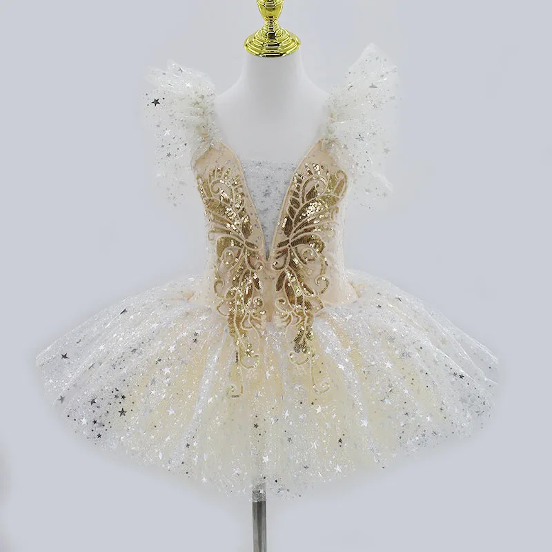 2024 nuovo vestito da balletto professionale per ragazze bambini romantico Tutu Performance abbigliamento Ballerina Dress costumi di danza contemporanei