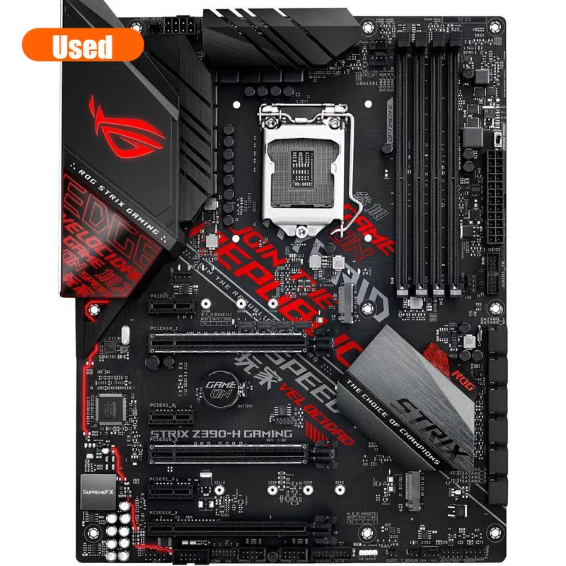 ASUS-ROG Placa-mãe de jogos, Strix Z390-H, Intel 8ª e 9ª geração, ATX DDR4 DP HDMI, M.2 USB 3.1, LAN Gigabit Gen2, LGA1151