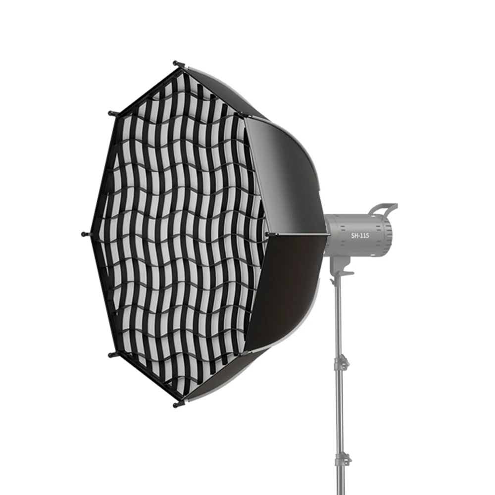 SH Bowens Softbox parabólico, difusor de Softbox parabólico profundo con rejilla de panal para luces fotográficas, estudio de fotografía