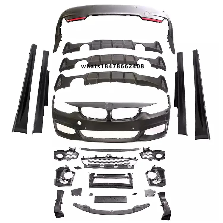 Body Kit Body Upgrade Product with Front and Front Bumper Side Skirt Fender Bells for Series 4 F36/32 Mt Style Kit