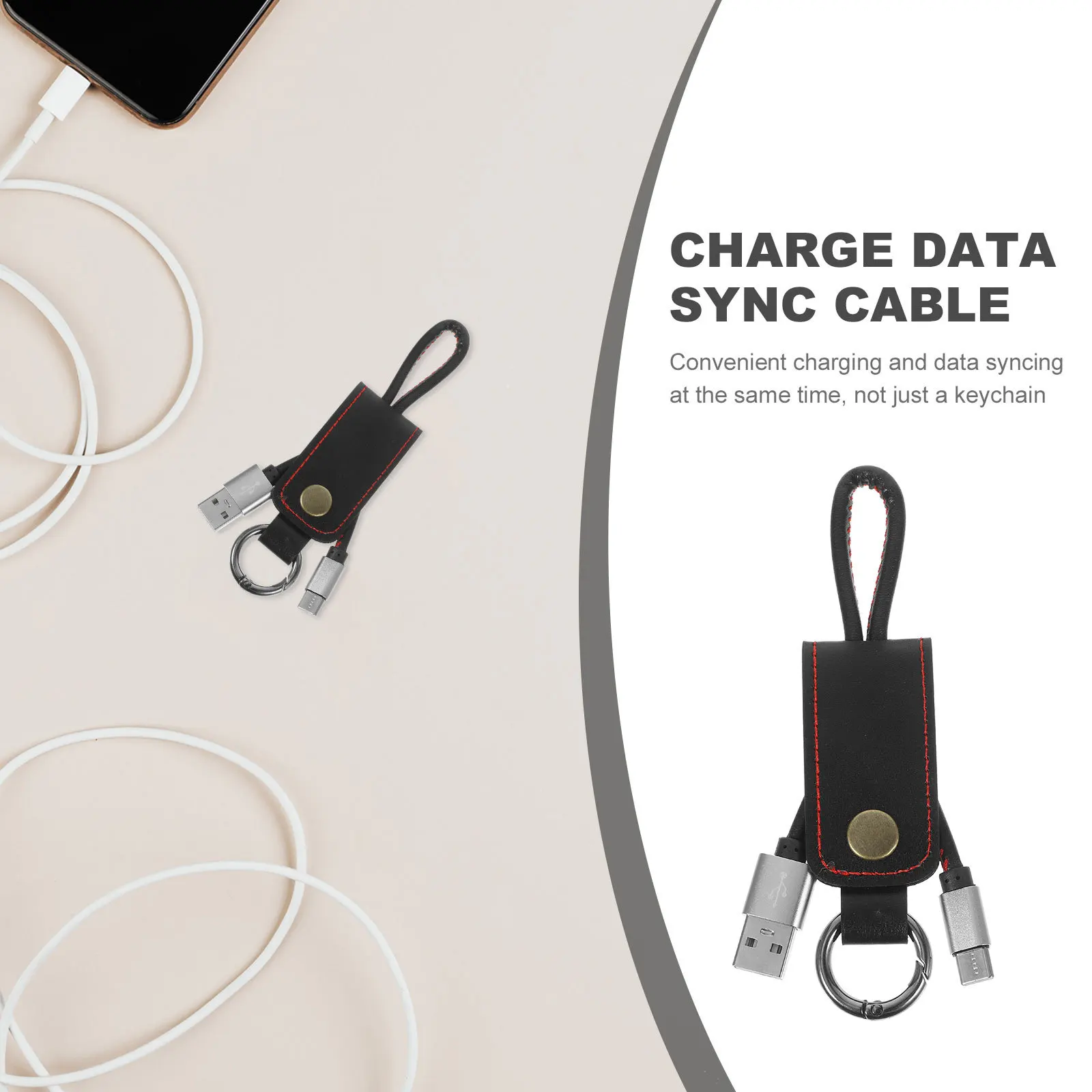 

Type C Keychain Fast Charging USB Cable Key Holder Charge Data Sync Cable Detachable Compatible with Android Portable
