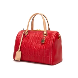CHCH Women's Shoulder Bag Brand Embossed Crossbody Bag High Quality Cow Leather Shoulder Bag Large volume travel bag