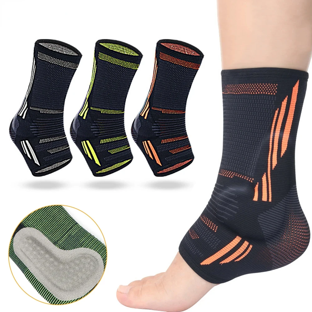 

1Pcs Ankle Compression Sleeve for Women/Men,Ankle Brace with Silicone Gel, Toeless Compression Sock for Arch & Heel Pain Relief
