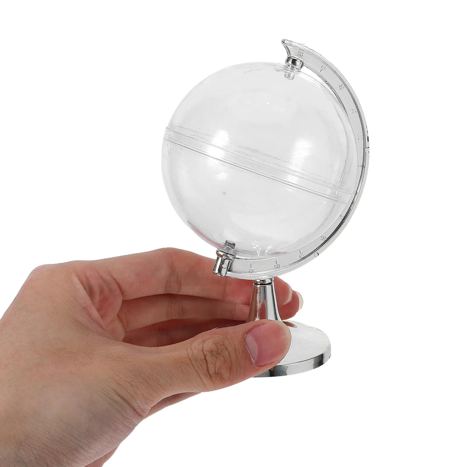 

12Pcs Plastic Candy Boxes Silver Creative Tellurion Candy Gift Containers for Wedding Christmas Party Supplies