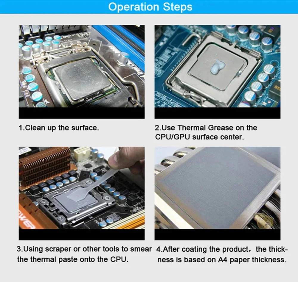7 g, 15 g, 30 g GD900 Wärmeleitpaste, leitfähiges Fett, MX 4, Silikonpaste, Kühlkörper, Prozessor, CPU, GPU, Kühler, Lüfter, Gips – Detail 7