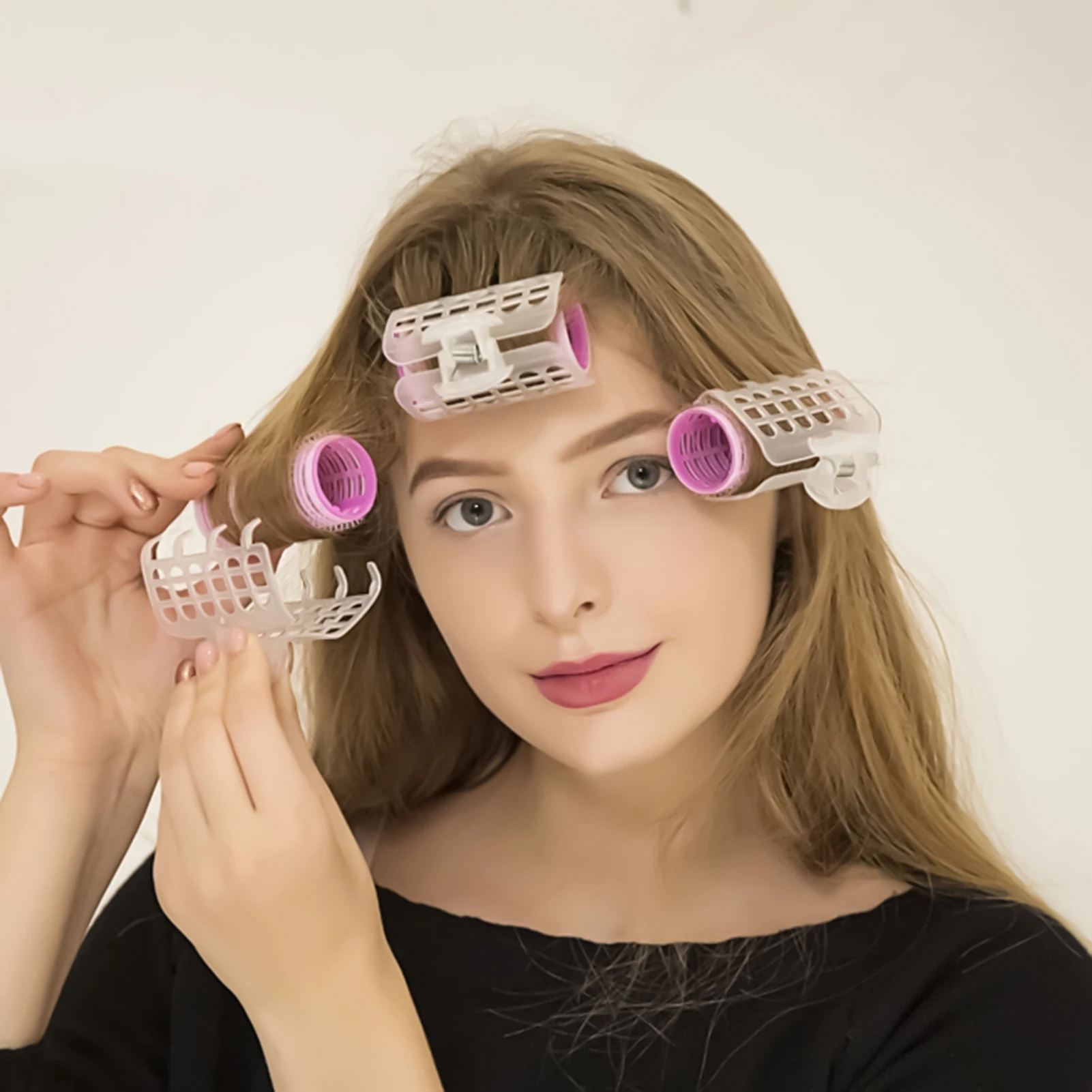 

Air Bangs Roller Hair Clip Adjustable Bang Styler Roller Clips for Airy Fringe & Elevated Hairstyles