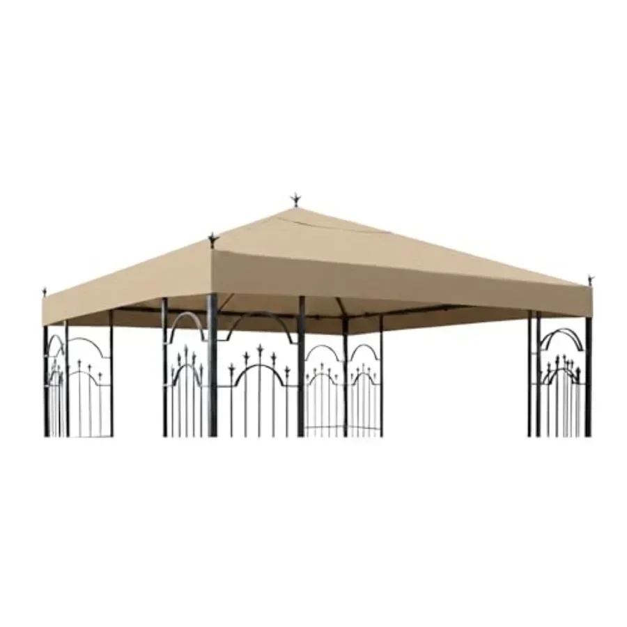 Reinforced RipLock 350 Replacement  Top Cover Compatible with Spears Finial 10' X 10' Gazebo Model 492801 - Beige