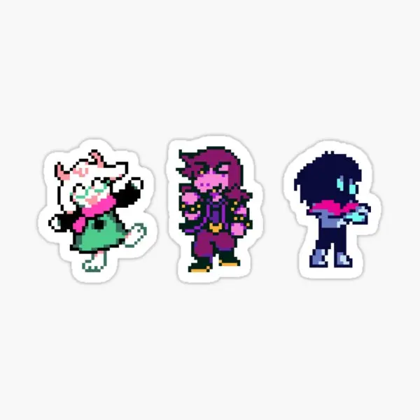 Deltarune Chapter 2 Trio Is Back  5PCS Stickers for Laptop Decorations Wall Funny Living Room Car Stickers Bumper Cute Art Room