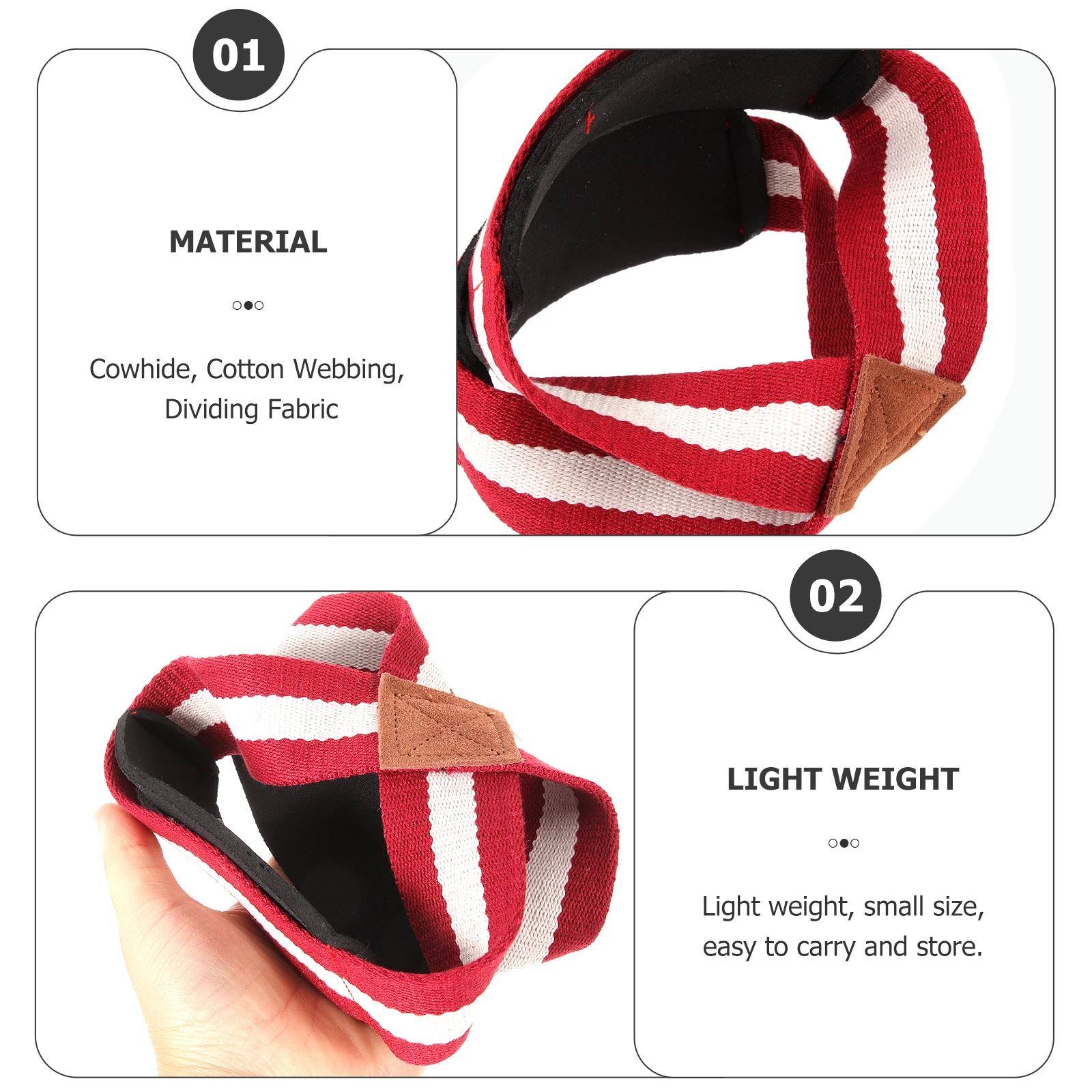 

1 Pair 8 Figure Weight Lifting Straps Heavy Duty Durable Gym Grip Straps Deadlift Wrist Wraps Protective Flexible For Barbell
