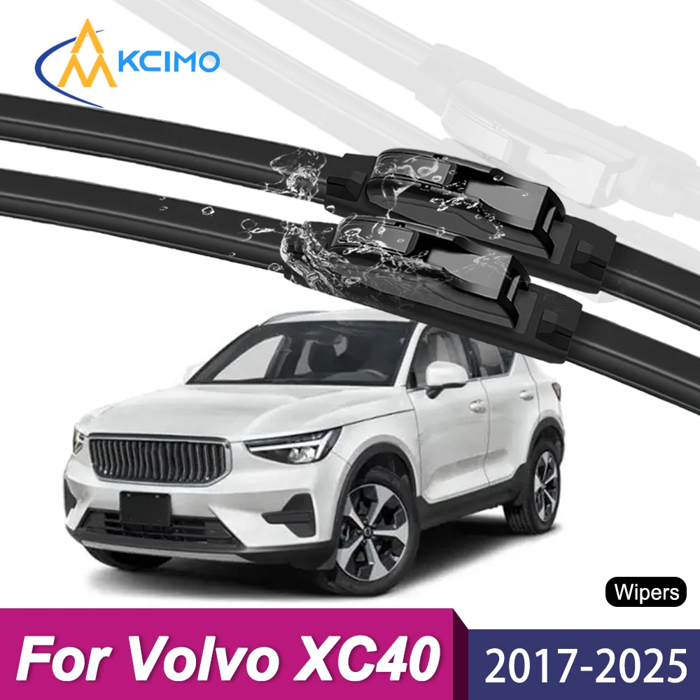 

2Pcs Silent Smooth Rubber Wiper Set For Volvo XC40 2017-2025 Perfect Replacement Wiper Kit