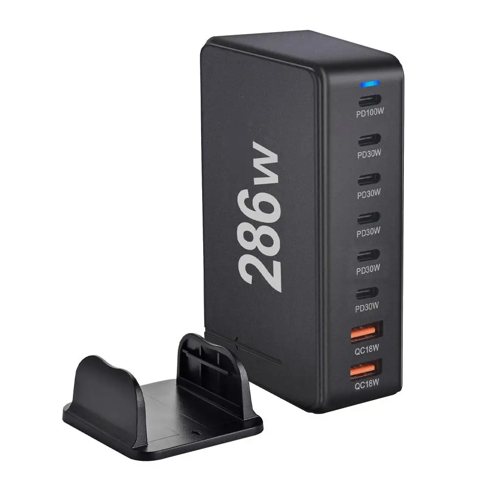 

268w Gan Desktop Charger 8-port Usb Pd Charger Quick Charge 3.0 Usb Type C Fast Charger Mobile Usb Charger For 15 Ma A3s9