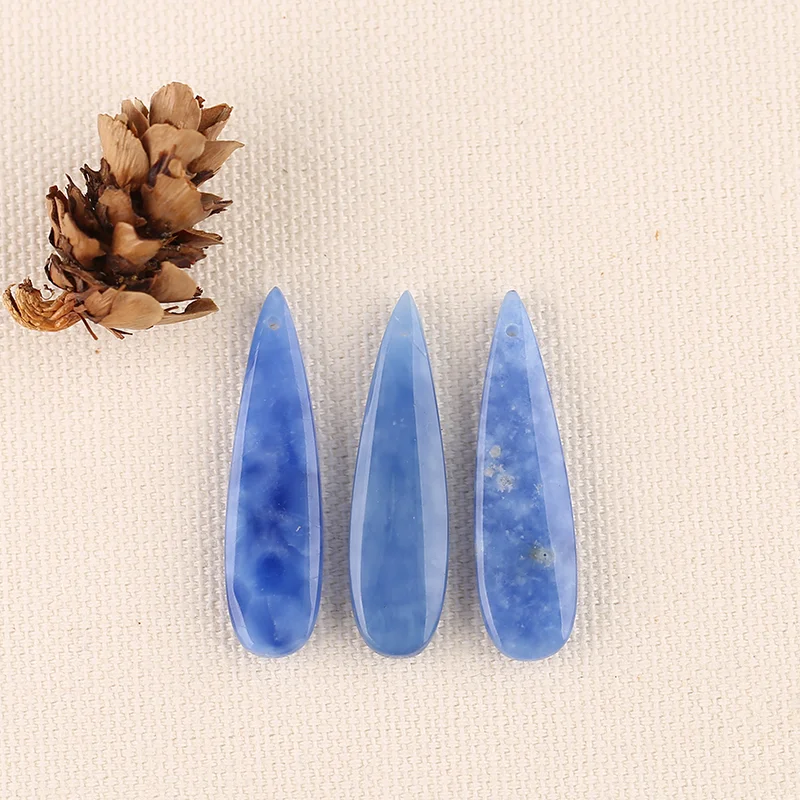 AAA+ B&F Blue Jasper Stone Earring Beads for Jewelry Making, Handmade Natural stones beads, Stones for jewelry Making Supplies