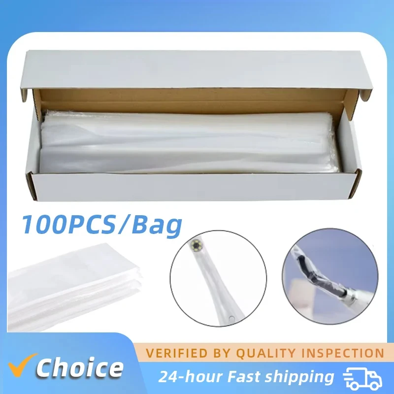 

100Pcs/Box Dental Disposable Light Guide Rod Protective Film Sheath Sleeve Cover for Curing Light Sticks