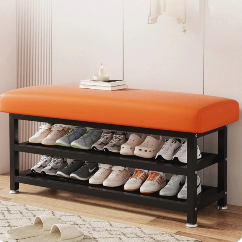 Shoe changing stool, home door soft bag shoe rack, simple sitting stool, storage rack, entrance shoe cabinet, living room stool
