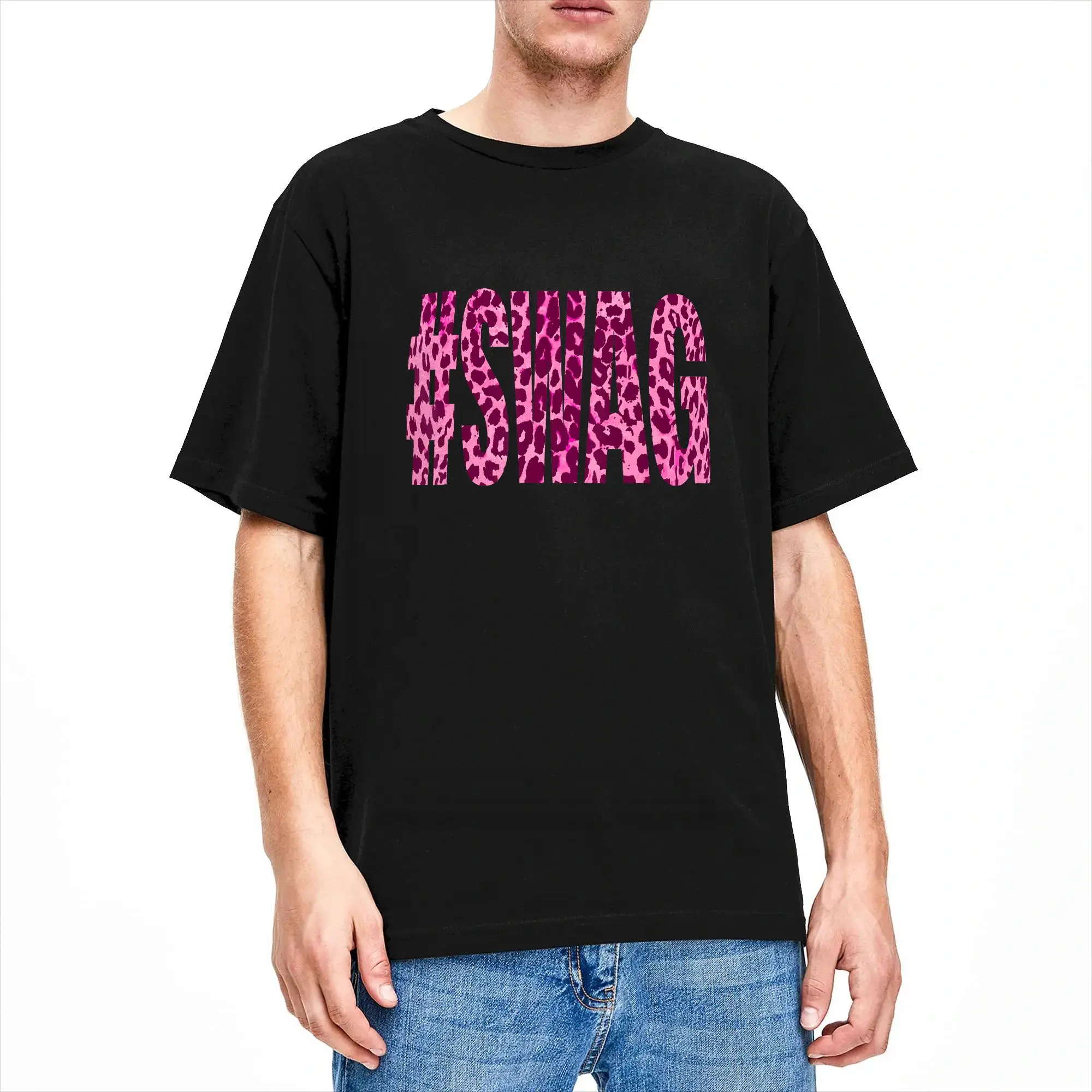 Mens T Shirt Hashtag Swag T Shirts Hippie  Beach Tees Y2K Basic Cotton Clothing Gift Idea