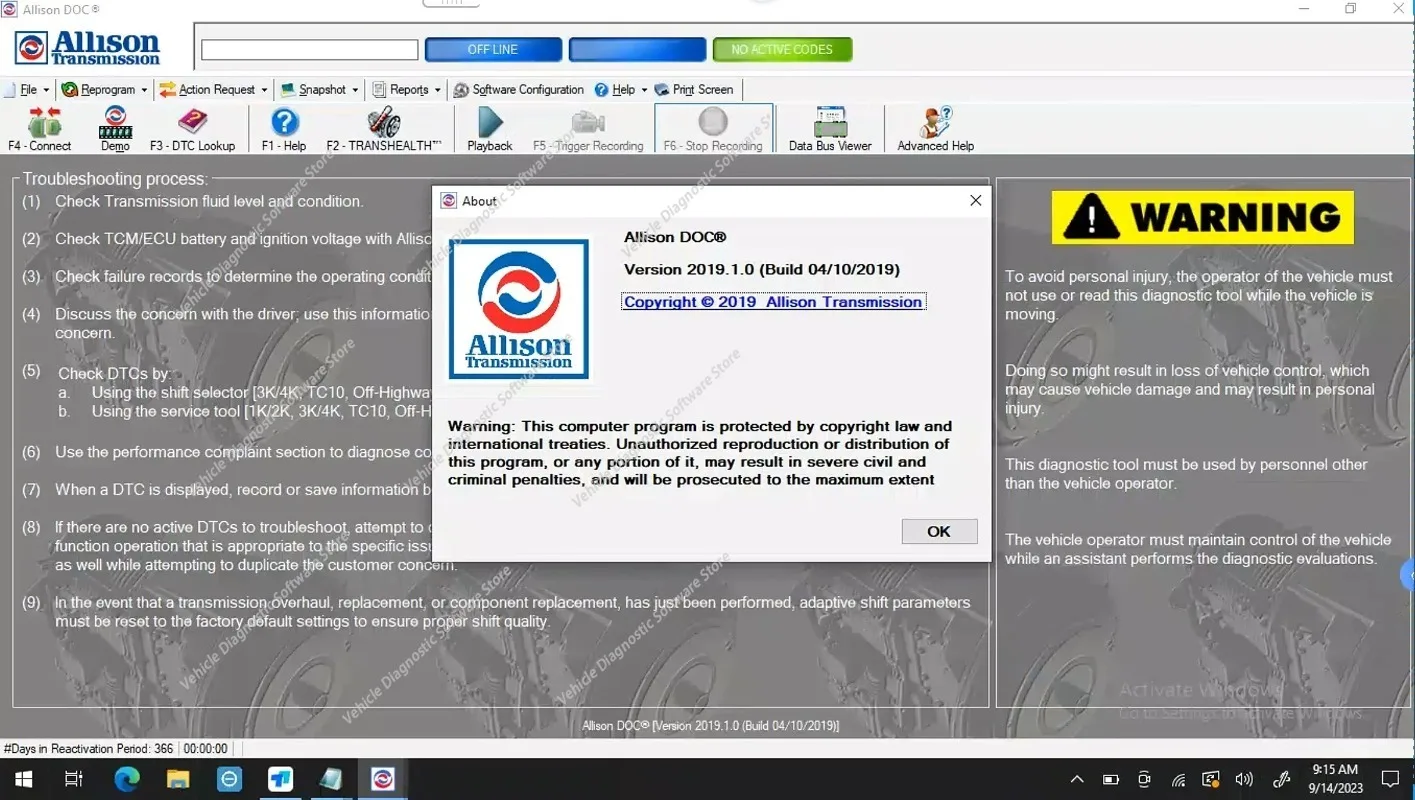 2026 Hot Allison DOC 2019 + Keygen +GEN5 File Transmission PC-Service Tool Can Work for NEXIQ Tool Support Remote Installation