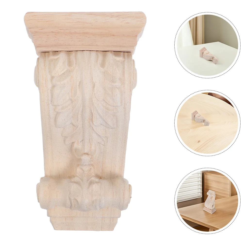 

Small Wooden Corbel European Style Carved Unpainted Decorative Wall Mounted Rustic Classic Home Decor Large Corbels