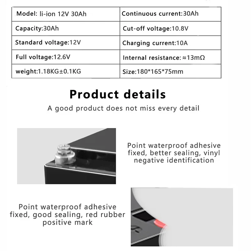 1 قطعة LiitoKala 4695E 12.6 فولت 30 أمبير ليثيوم أيون دراجة نارية كاتب بطارية خدمة طويلة الحياة خلية قابلة للشحن للدراجات النارية سكوتر