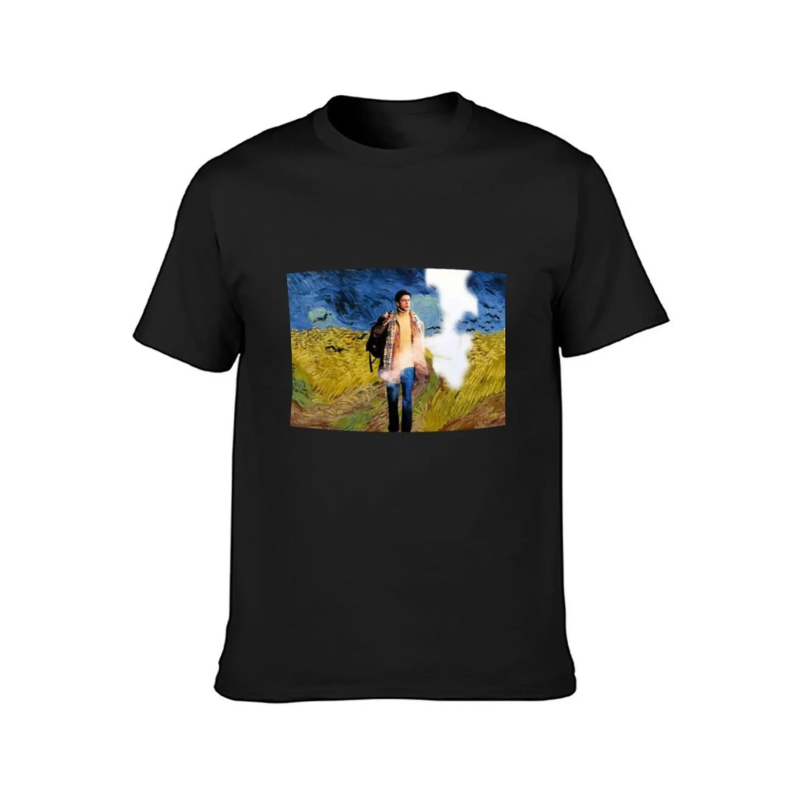 Main Hoon Na x Wheat Field with Crows T-Shirt blacks sports fans fruit of the loom mens t shirts