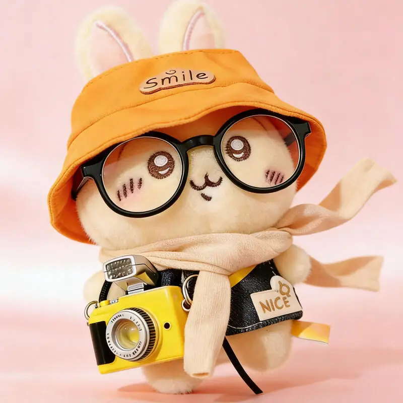 Usagi Cameraman Plush Toy Kawaii Camera Backpack Plush Pendant Peripheral Dolls Ins Korean Cartoon Anime Friend Birthday Gift