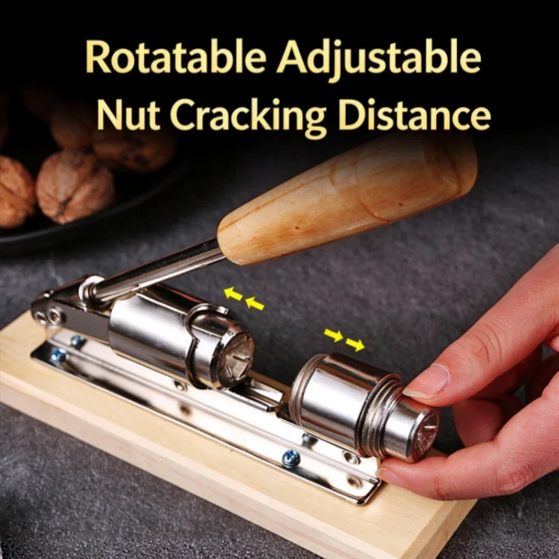JUSTINLAU Mechanical Walnut Clip Multifunction Stainless Steel Nutcracker Portable Manual Fast Opener for Nut Kitchen Clamp Tool