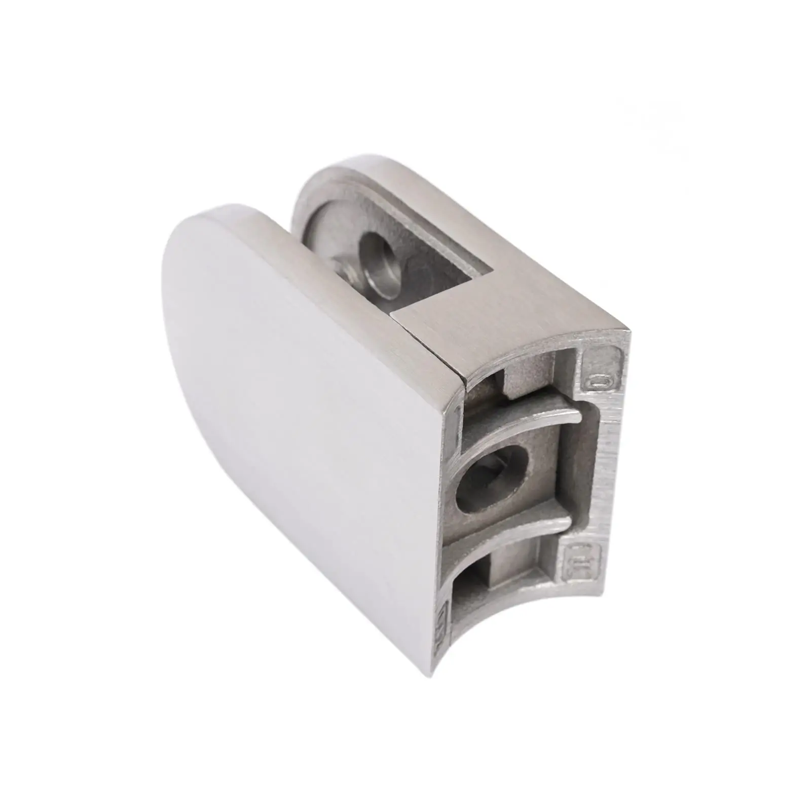 Glass Railing Post, Silvery Stainless Steel Glass Clamp Post Glass Balustrade Railing, Railing Mid Post Railing Fence Pole Handr