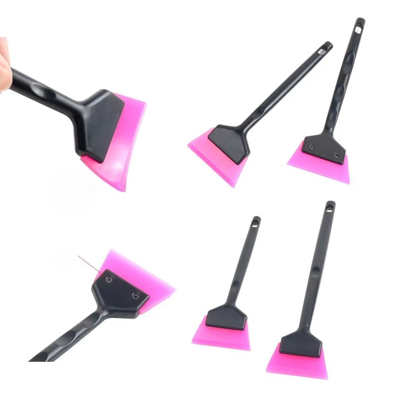 Mini Window Tint Squeegee Car Windshield Glass Quarter Squeegee Wiper Soft Rubber Blade Corner Film Installation Scraper - view 3