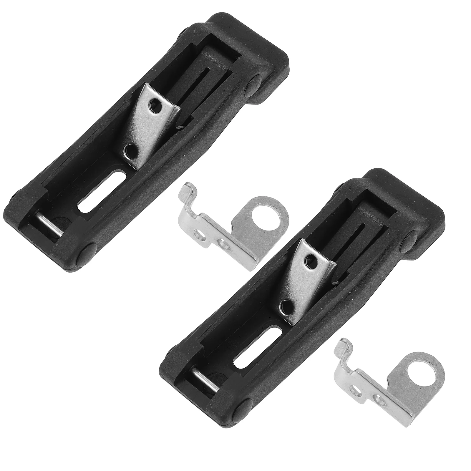 

2 Pcs Electric Cabinet Lock Rubber Latch Replacement Accessories Storage Rack Over Center Door Draw Concealed Toggle Stainless