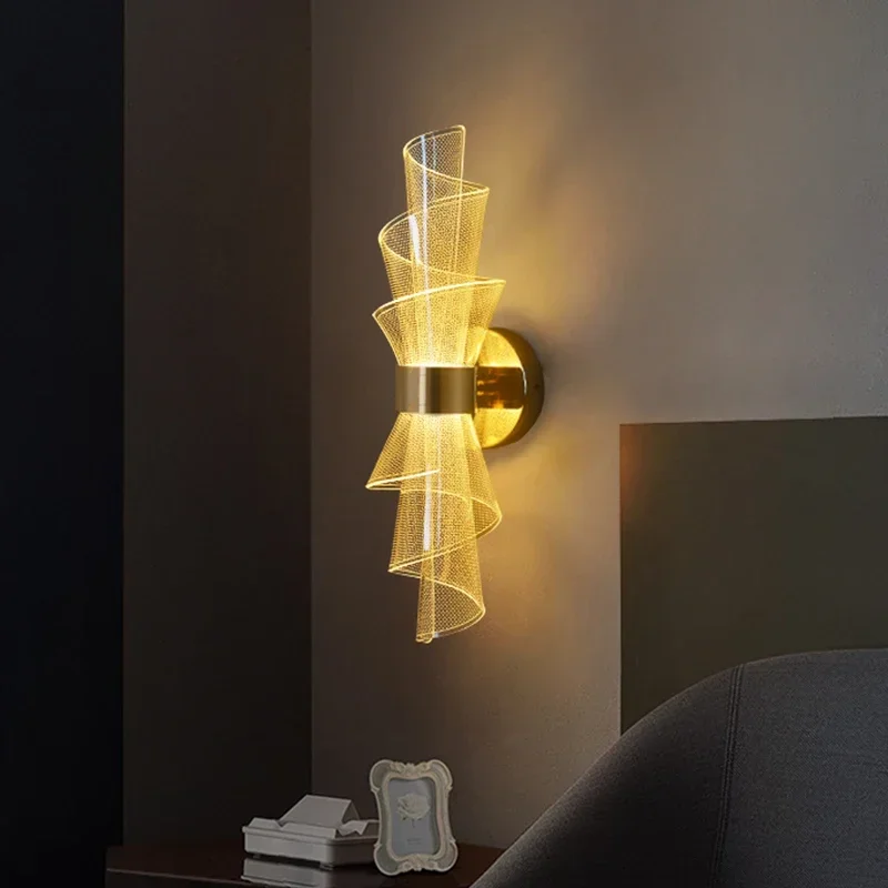

LED Wall Light Sconce Interior Lighting Home Sofa Decoration Bedroom Living Room Corridor Bedside Luxury Mirror Nordic Lamp