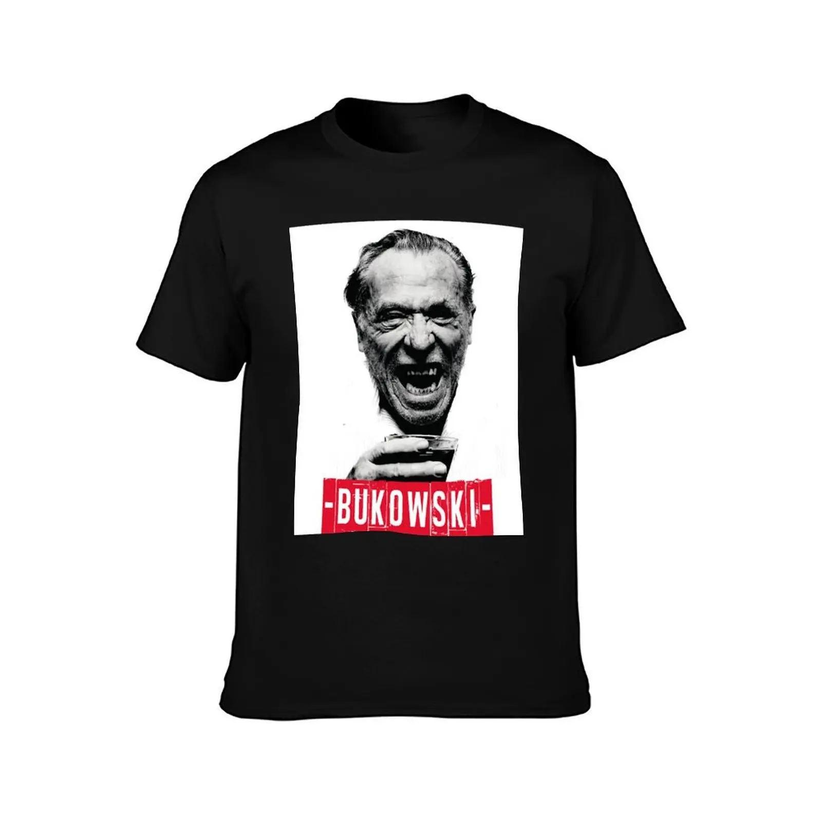 Day Gift For Bukowski Gifts Music Fans T-Shirt, Summer Casual Cotton Tee, Oversized Streetwear Tops, Vintage Graphic Print